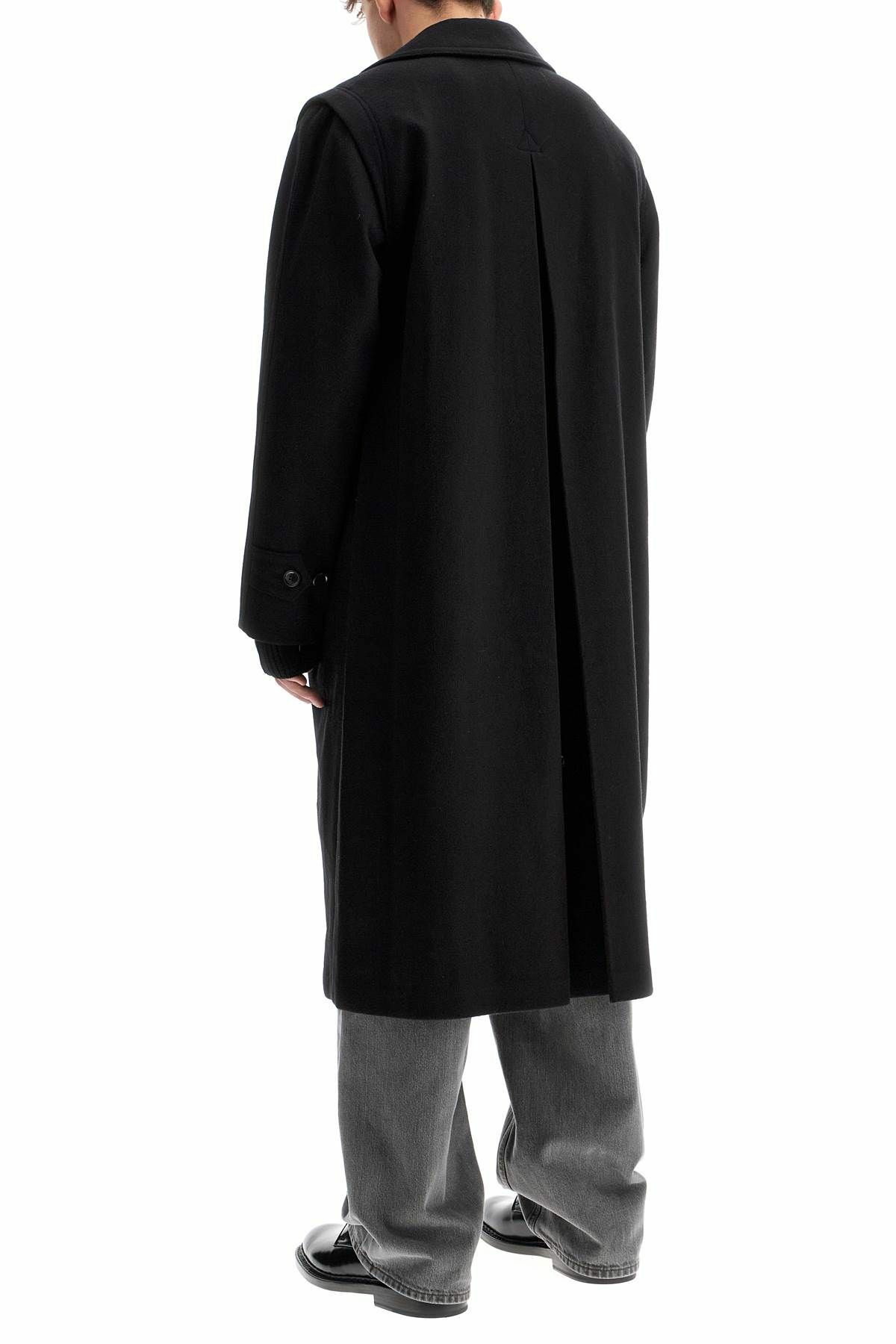 RIER woolen loden coat Black Rier