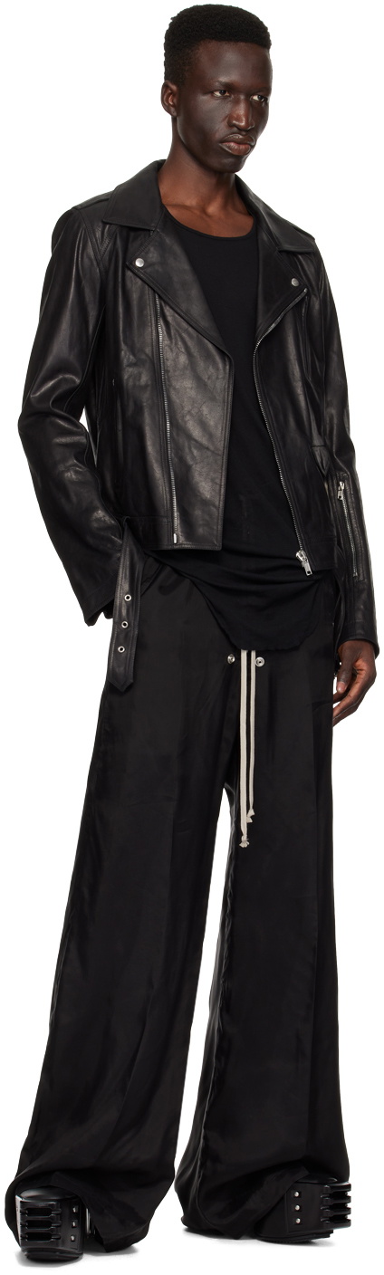 Rick Owens Black Lukes Stooges Leather Jacket Rick Owens