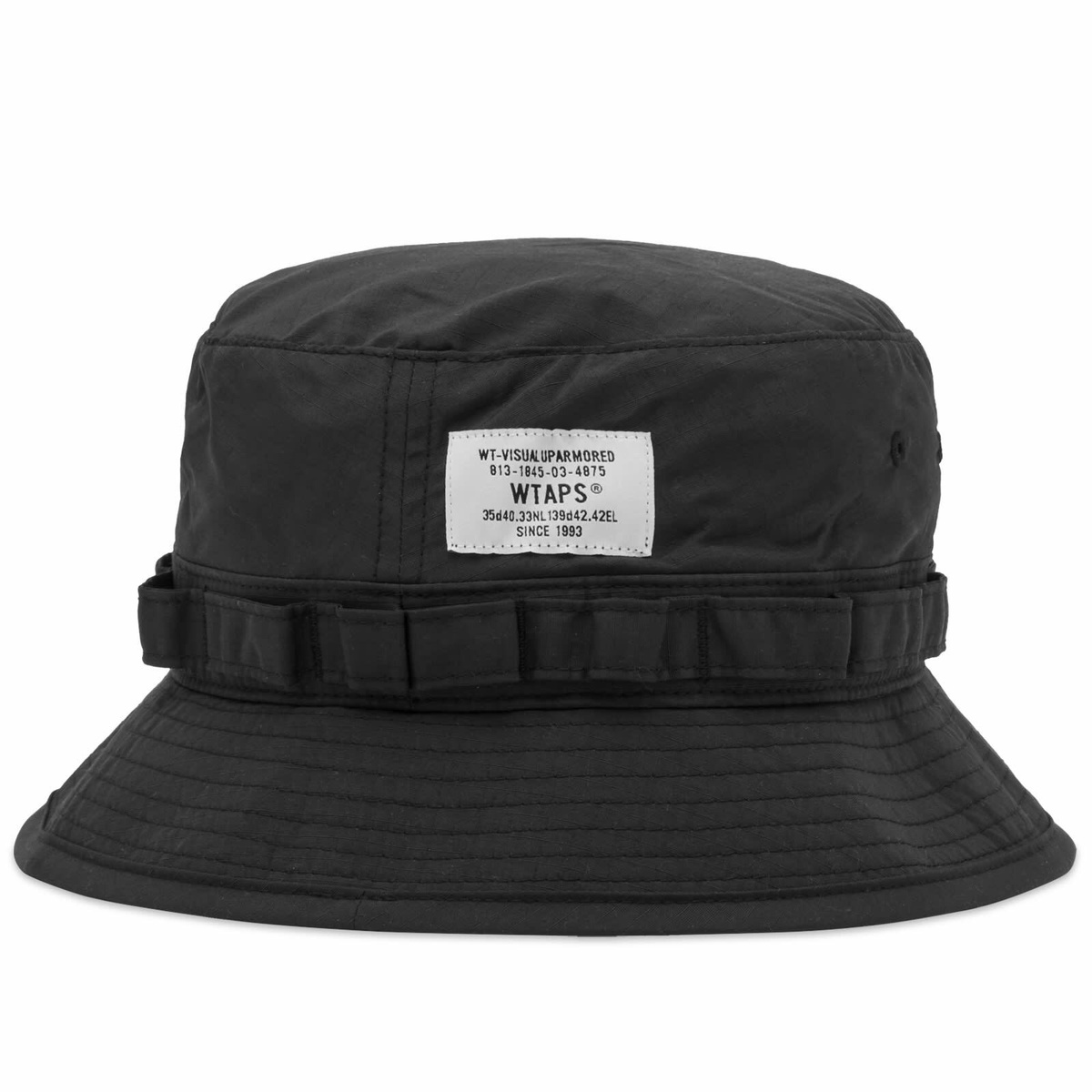 WTAPS Men's 12 Ripstop Nylon Bucket Hat in Black WTAPS