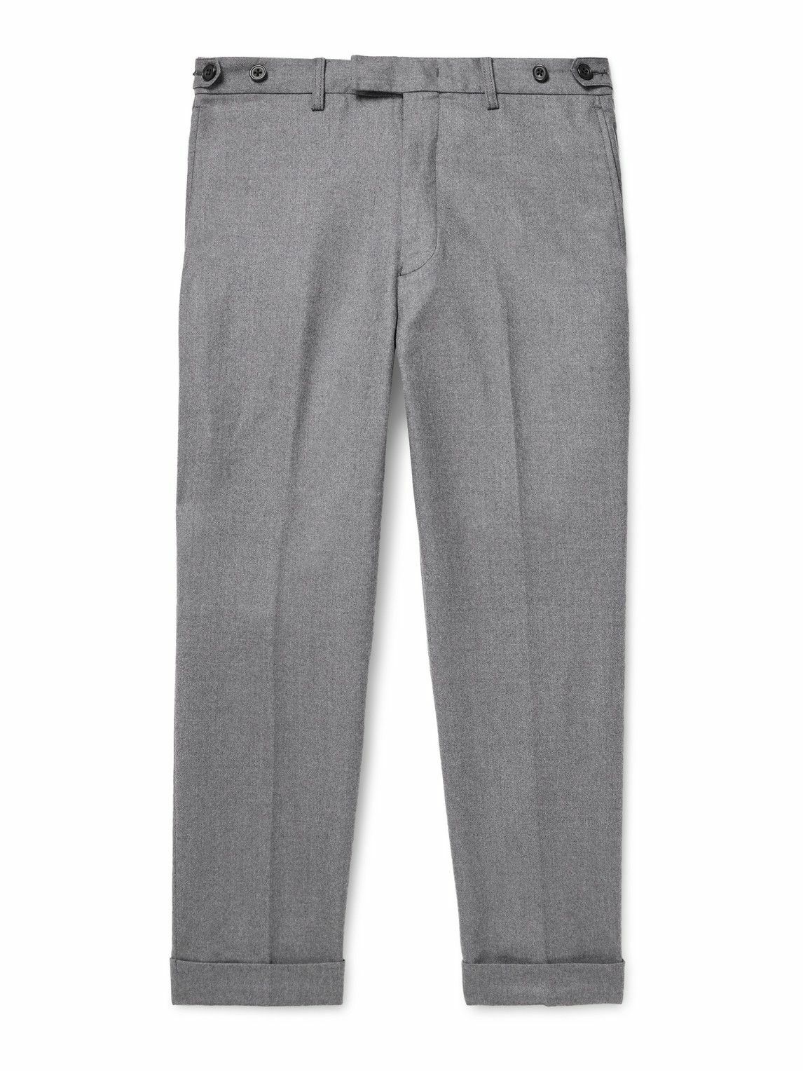 BEAMS PLUS Grey Tropical Wool Two-Pleats Trousers Beams Plus