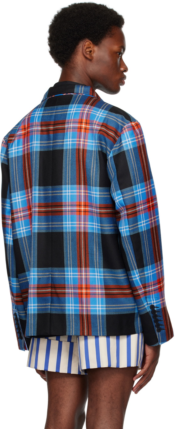 Charles Jeffrey LOVERBOY Blue Check Blazer Charles Jeffrey Loverboy