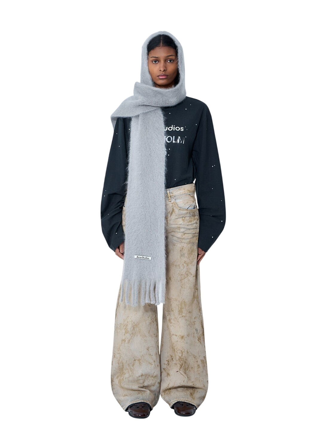Acne Studios Blue Face Patch Headband Acne Studios