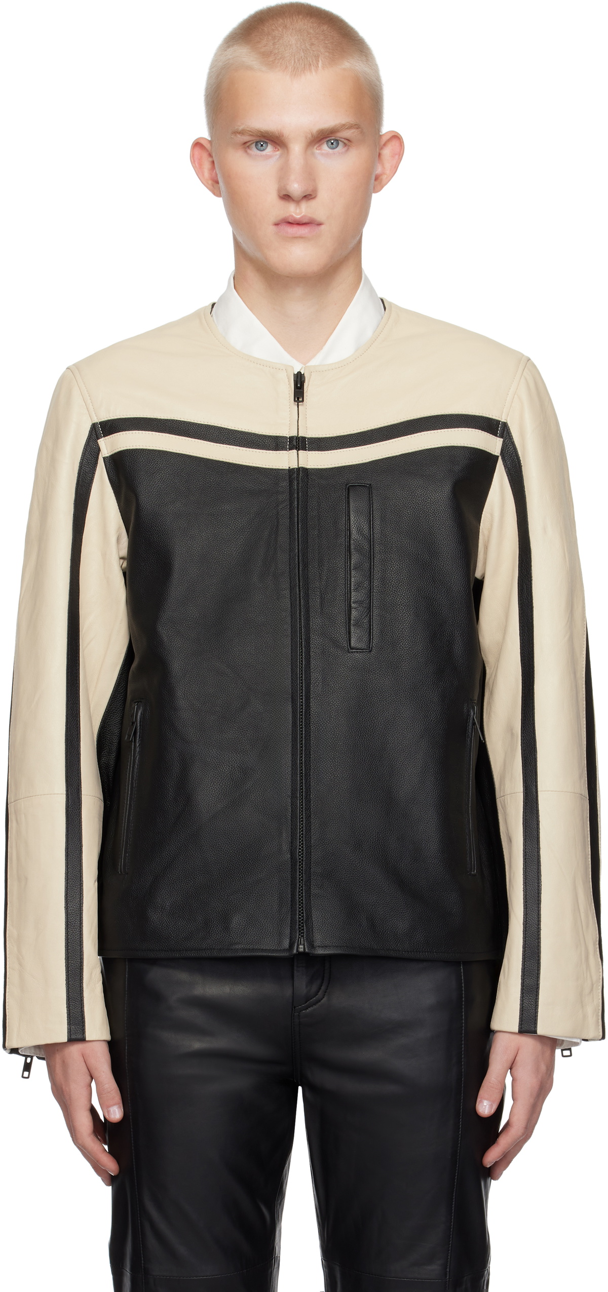 Deadwood Black Velar Spike Leather Jacket Deadwood