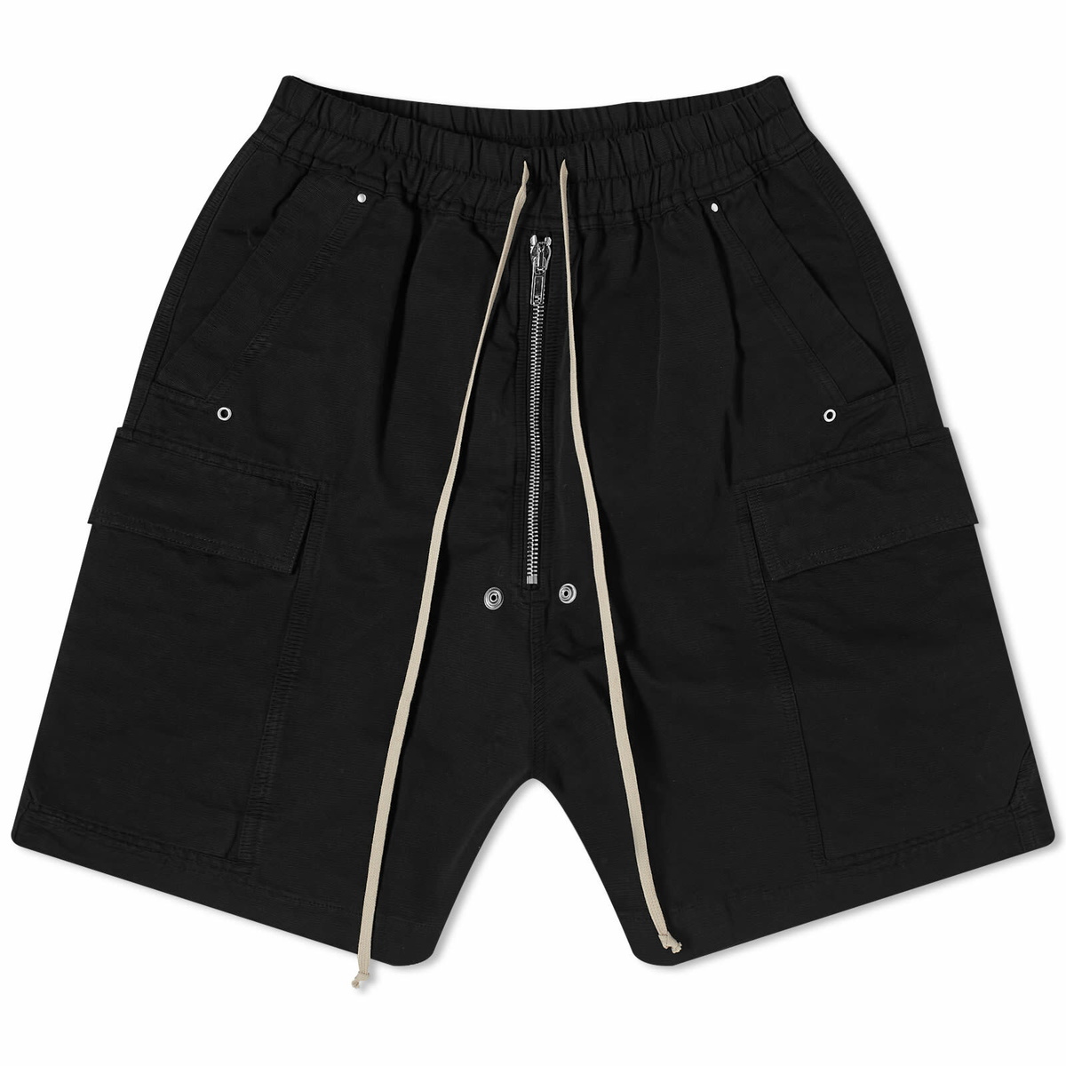 Rick Owens DRKSHDW Bauhaus Zip Detail Shorts in Black Rick Owens