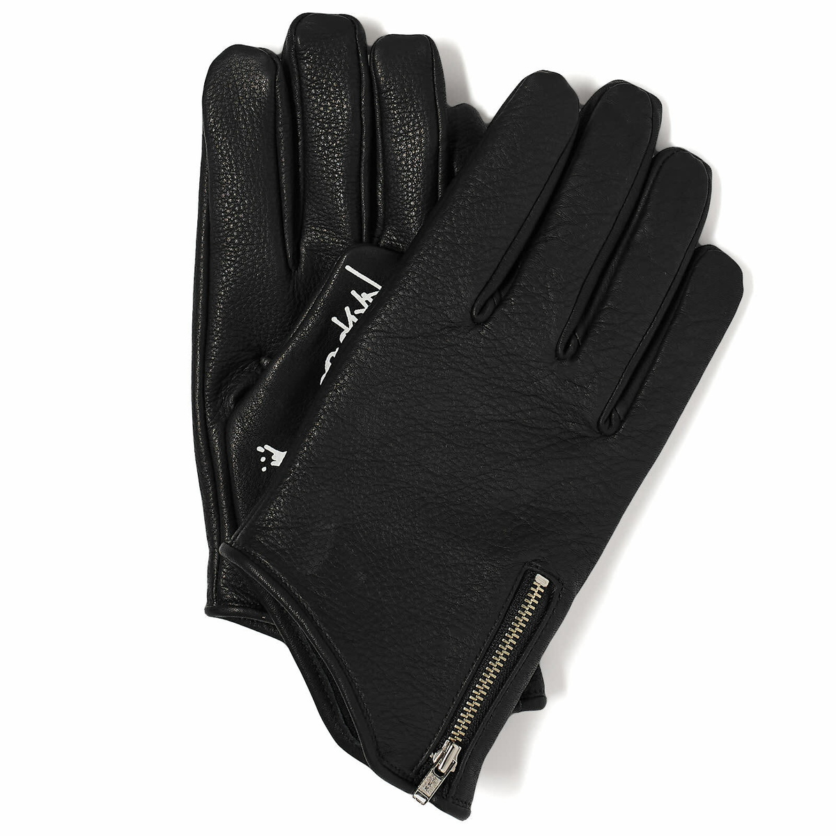 Neighborhood Black Leather Boa Gloves Neighborhood