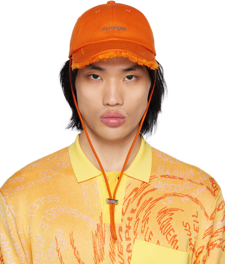 Jacquemus Orange Le Raphia 'La Casquette Artichaut' Cap Jacquemus