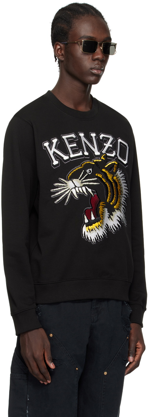 Kenzo Black Kenzo Paris Tiger Varsity Sweatshirt Kenzo