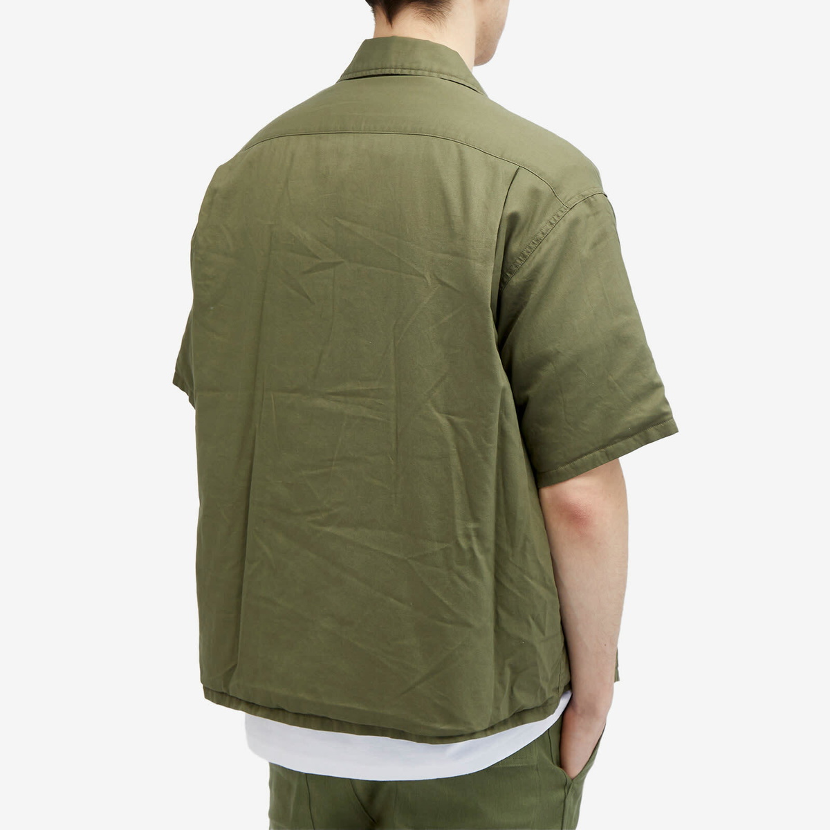 Visvim Men's Cornet Short Sleeve Shirt in Olive Visvim