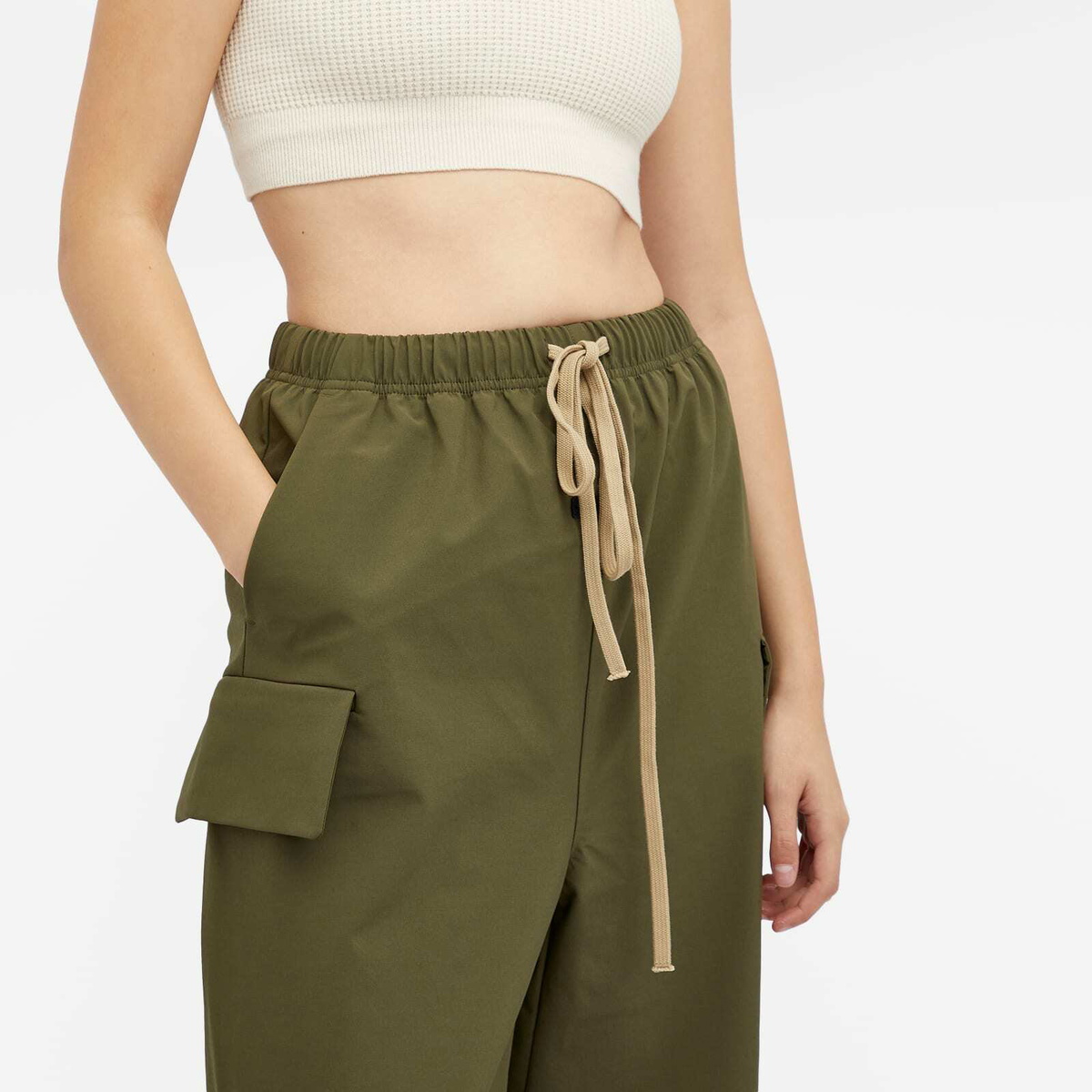 FEAR OF GOD ESSENTIALS Women's Bonded Nylon Field Pant in Dark