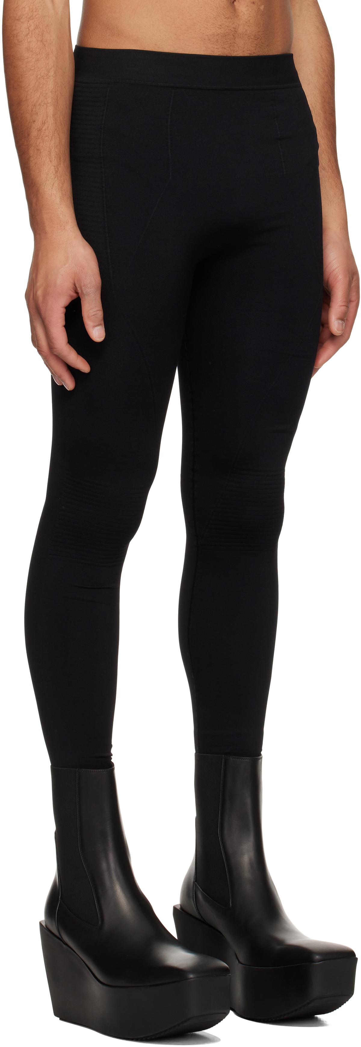Rick Owens Black Hollywood Active Knit Leggings Rick Owens