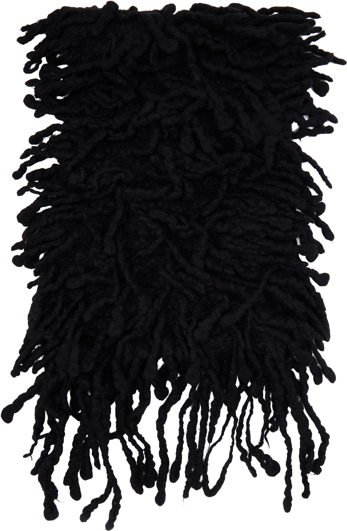 Ann Demeulemeester Black Sanra Fringed Stole Scarf Ann Demeulemeester