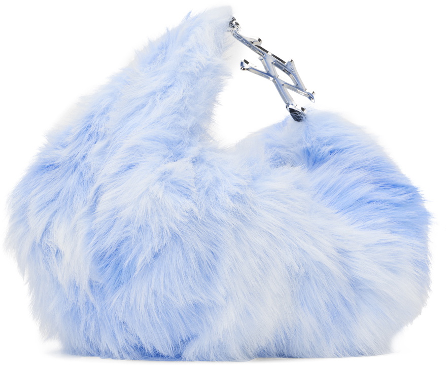 1XBLUE SSENSE Exclusive Blue Faux-Fur Bag 1XBLUE