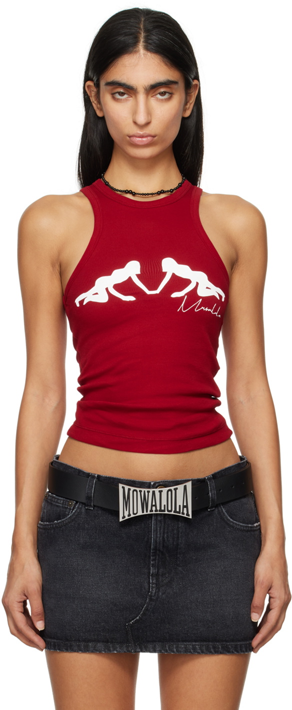 Mowalola Red Maxine Tank Top Mowalola