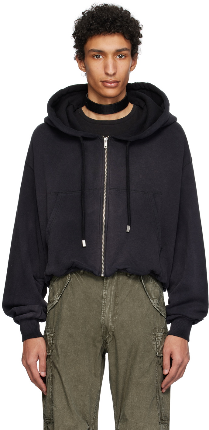 R13 Black Zip Hoodie R13