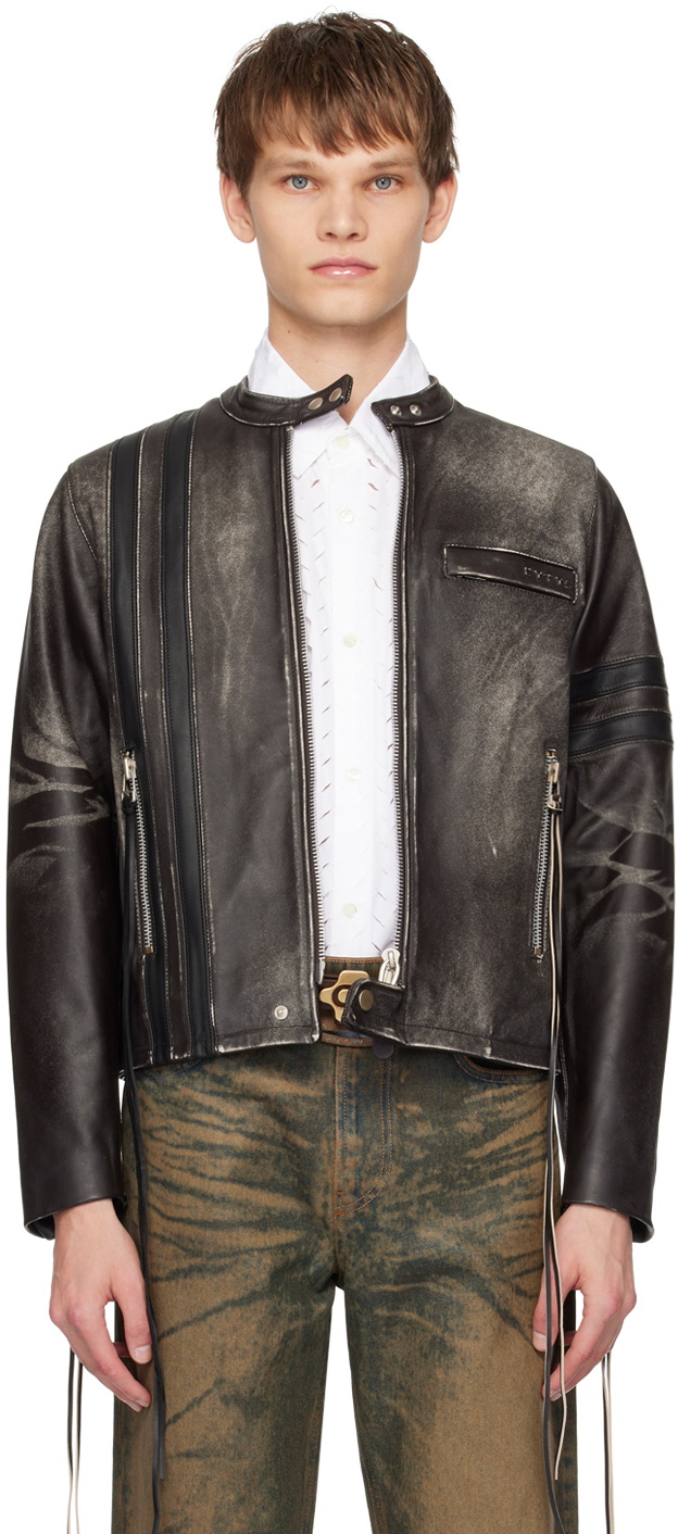 EYTYS SSENSE Exclusive Black Flux Leather Jacket Eytys
