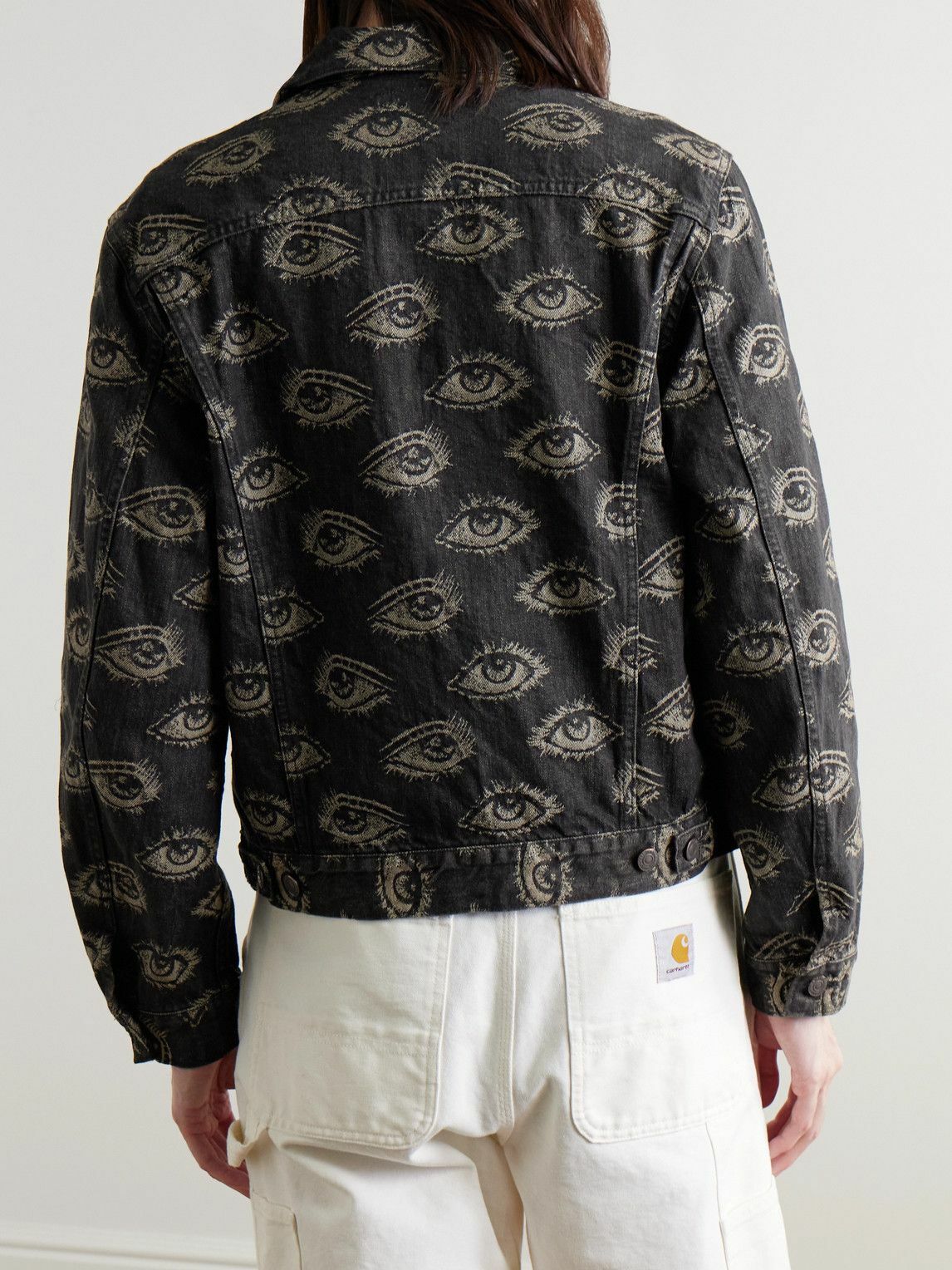 KAPITAL - Speakeasy Printed Denim Jacket - Black KAPITAL