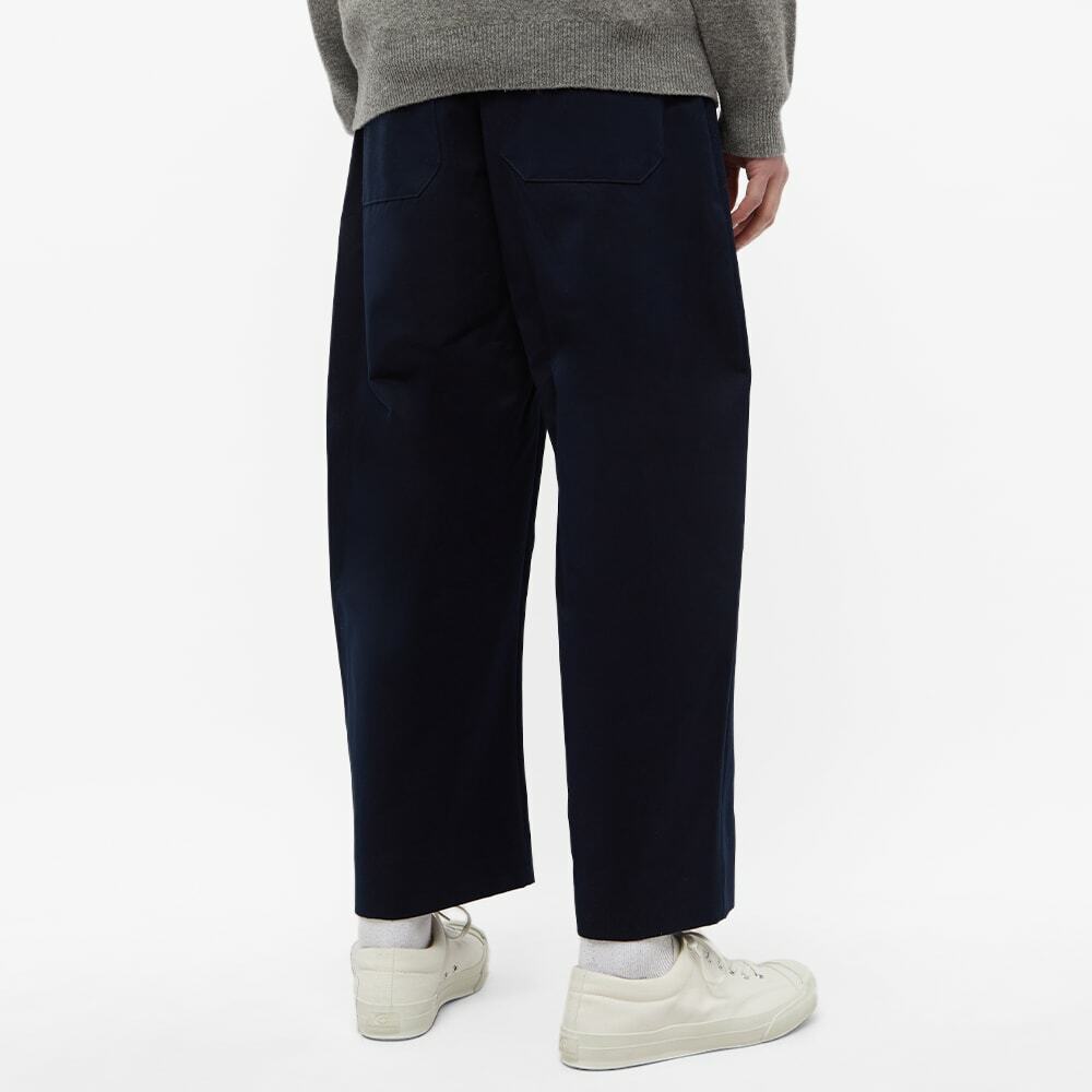 Studio Nicholson Men's Sorte Deep Pleat Volume Twill Pant in Dark