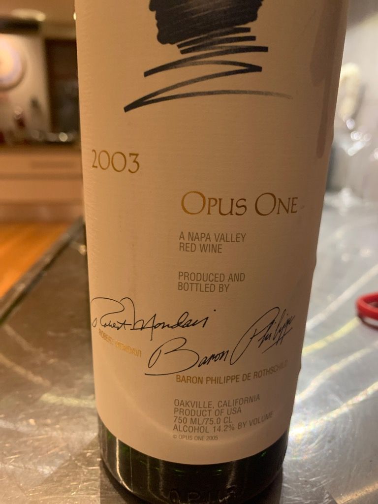 2003 Opus One - CellarTracker