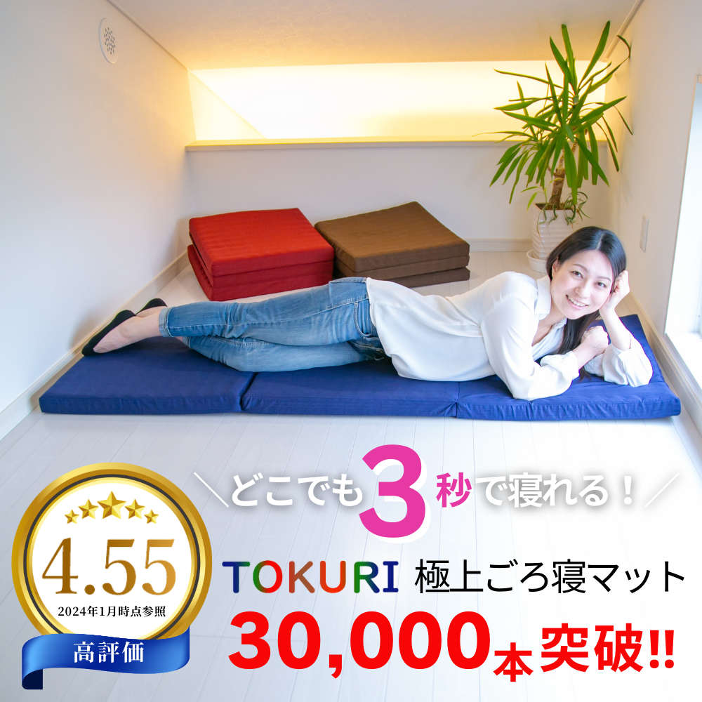 極上 ごろ寝マット 【TOKURI】 人気ランキング1位のコンパクト