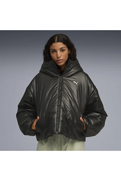 Puma Shiny Hooded Padded Jacket Siyah Kadın Mont - Fiyatı, Yorumları