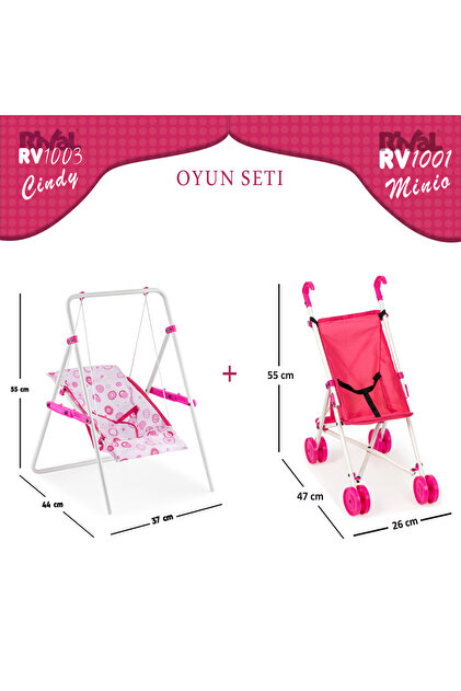 Rival RV1001 & RV1003 Oyuncak Salıncak ve Oyuncak Baston Bebek