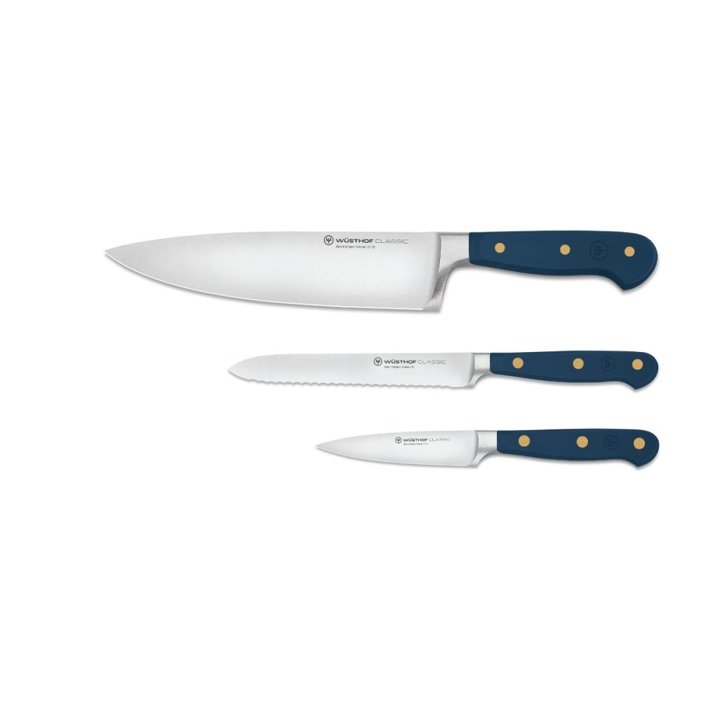 Classic Color 3-Piece Chef's Knife Set - Wild Blueberry | WÜSTHOF