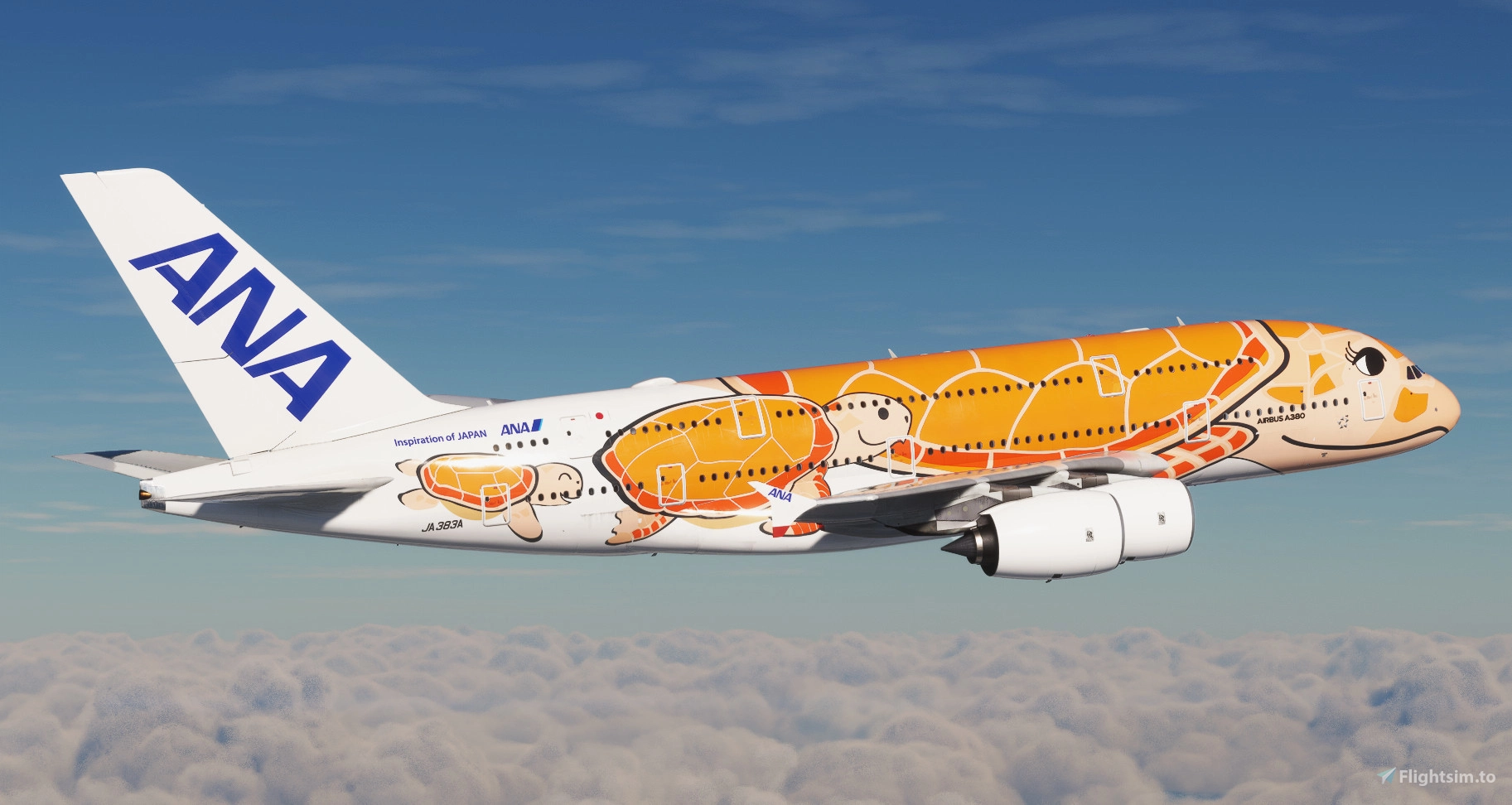 All Nippon Airways (ANA) Flying Honu - Ka La (Red-Orange Turtle
