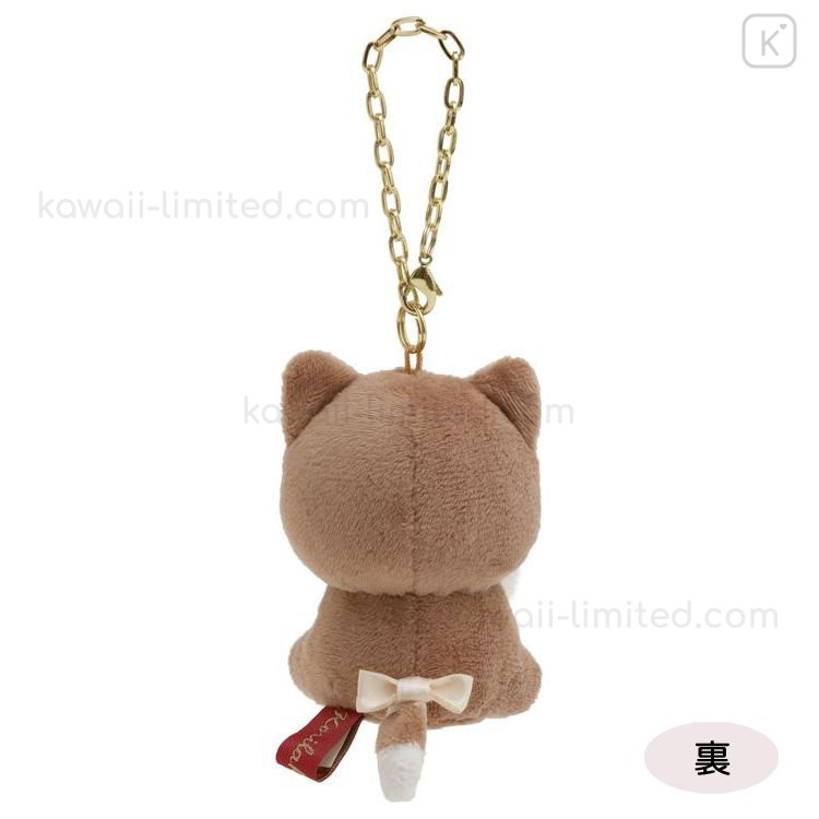 Japan San-X Keychain Plush - Cocoa Cat : Korilakkuma Strawberry