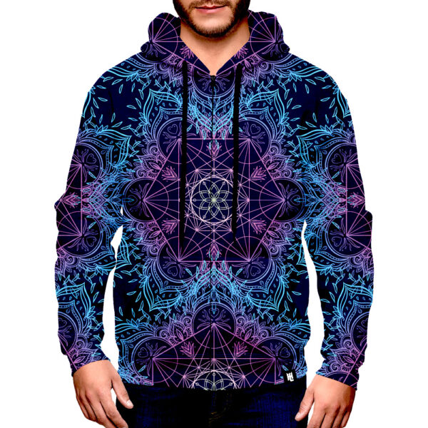 Sacred Geometry Mandala Zip-Up Hoodie | Hoodie Lab