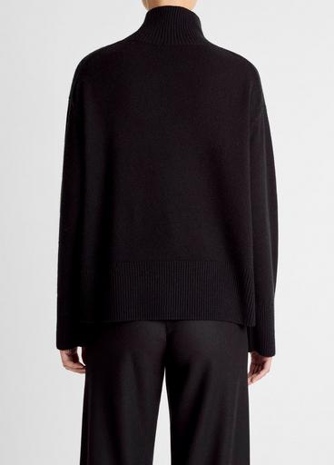 Wool-Cashmere Side-Slit Turtleneck Sweater in Sweaters | Vince