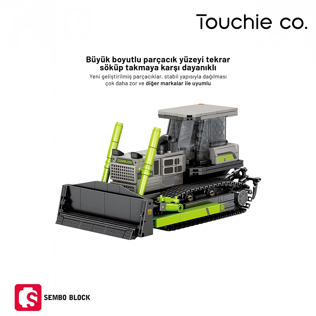 Zoomlion Lisanslı Buldozer 568 Parça - Sembo Block | Lego Uyumlu