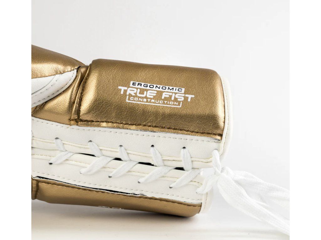 Rival Boxing RS100 Professional Sparring Gloves, White/Gold - BJP