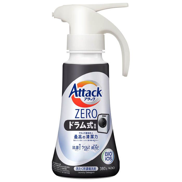 花王 アタックZERO ドラム式専用ワンハンドタイプ380gの通販｜液体洗剤