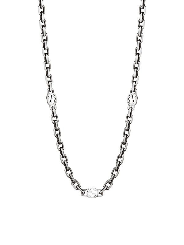 Gucci Sterling Silver Interlocking G Necklace | Saks Fifth Avenue