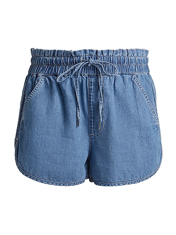 Veronica Beard Nessie Dolphin-Hem Chambray Shorts | Saks Fifth Avenue