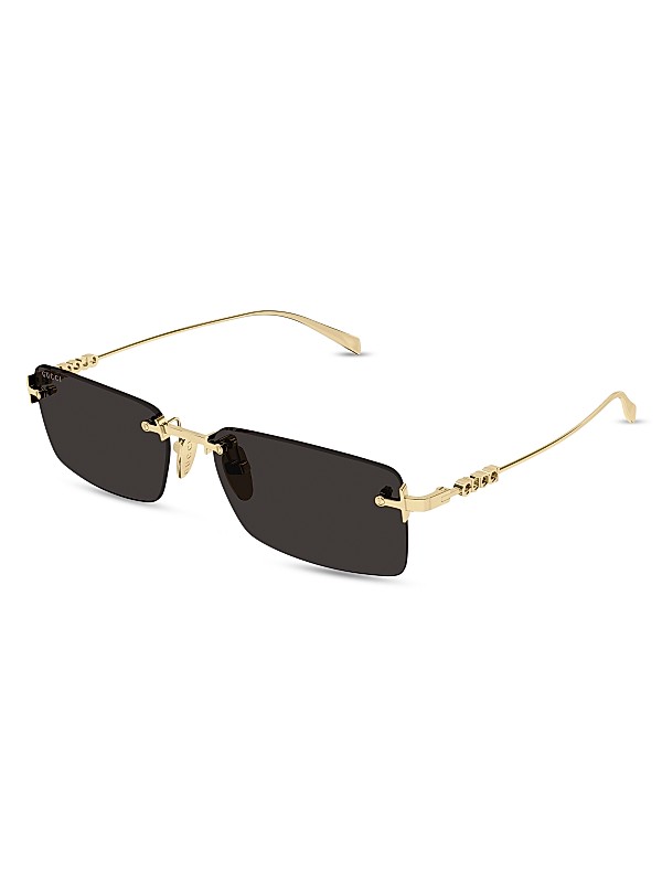 Gucci Gucci Block 56MM Rectangular Sunglasses | Saks Fifth Avenue