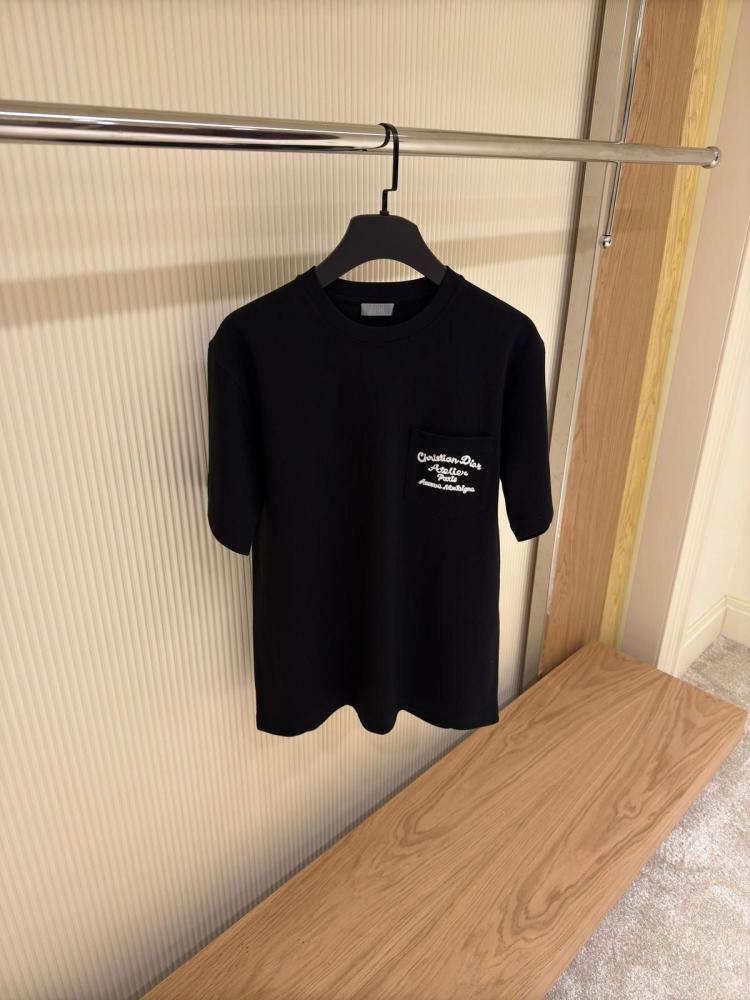 Dior Atelier Black Embroidered Relaxed Fit T-Shirt - E-SEVEN STORE