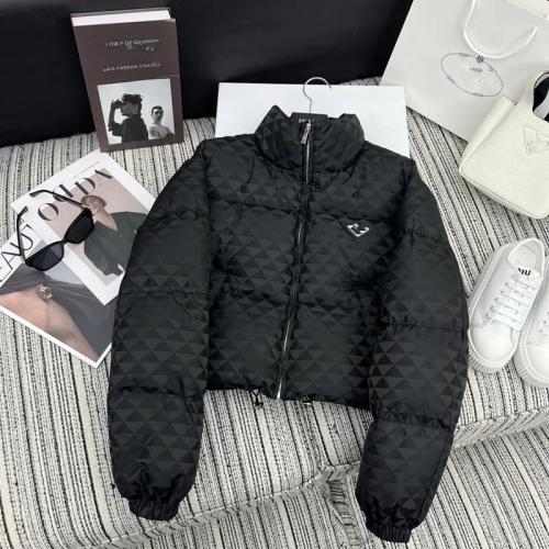 Prada Women's Black Monogram Rain Jacket - E-SEVEN STORE