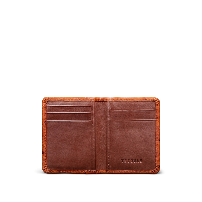 Ostrich Bifold - Bifold Card Case - Pecan | Tecovas