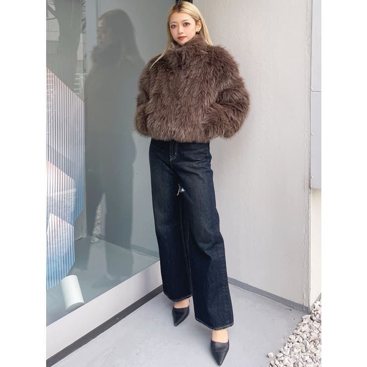 フェイクファーW ZIPショートコート[品番：MKSW0062648]｜GYDA