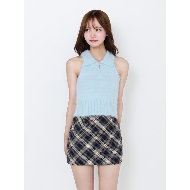 シャツカラーアンサンブルニットTOP[品番：MKSW0066438]｜EATME