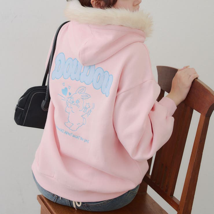 裏起毛 オタ活うさぎパーカー[品番：OLOW0017039]｜RMAF NICE CLAUP