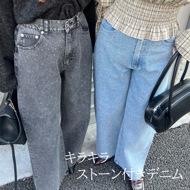 ストーン付デニムパンツ[品番：OLOW0015205]｜RMAF NICE CLAUP / OLIVE