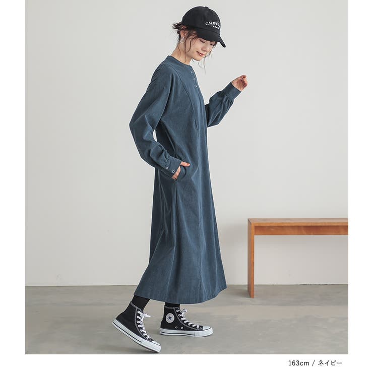 n'OrLABELコーデュロイワンピース[品番：MITW0017811]｜osharewalker