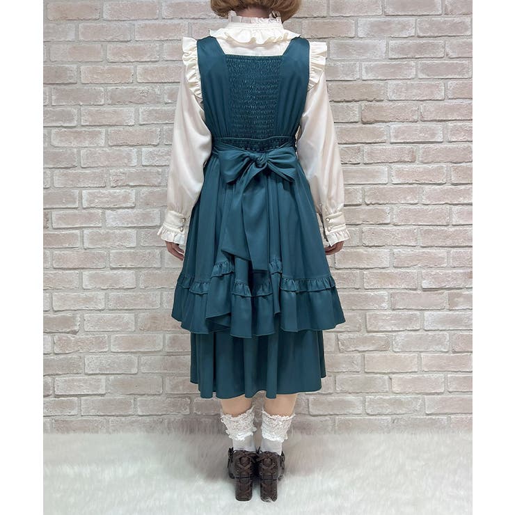 バックリボンフリルジャンスカ[品番：IGAW0007248]｜axes femme