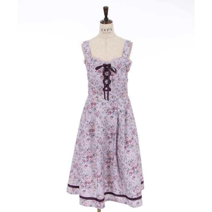 ロマンティックローズ柄JSK[品番：IGAW0003265]｜axes femme