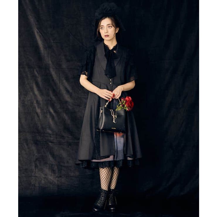 ジレ風ロングベスト[品番：IGAW0003891]｜axes femme（アクシーズ
