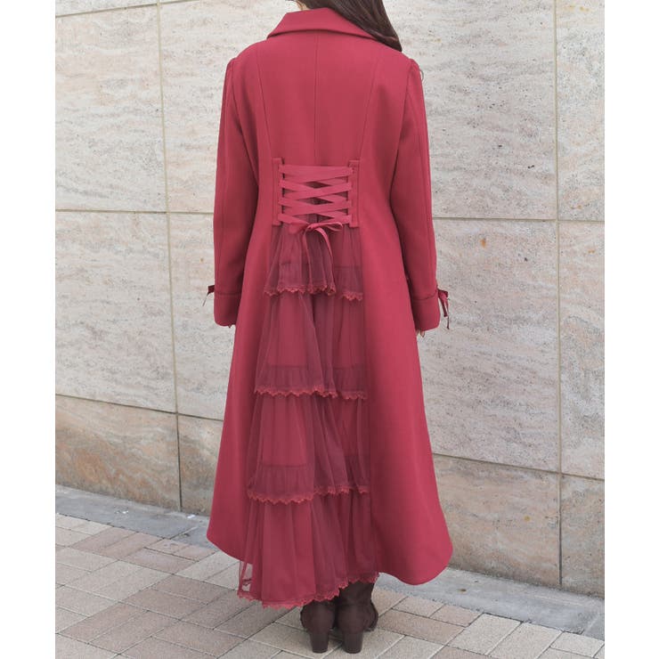 ケープセットバッスルコート[品番：IGAW0007086]｜axes femme