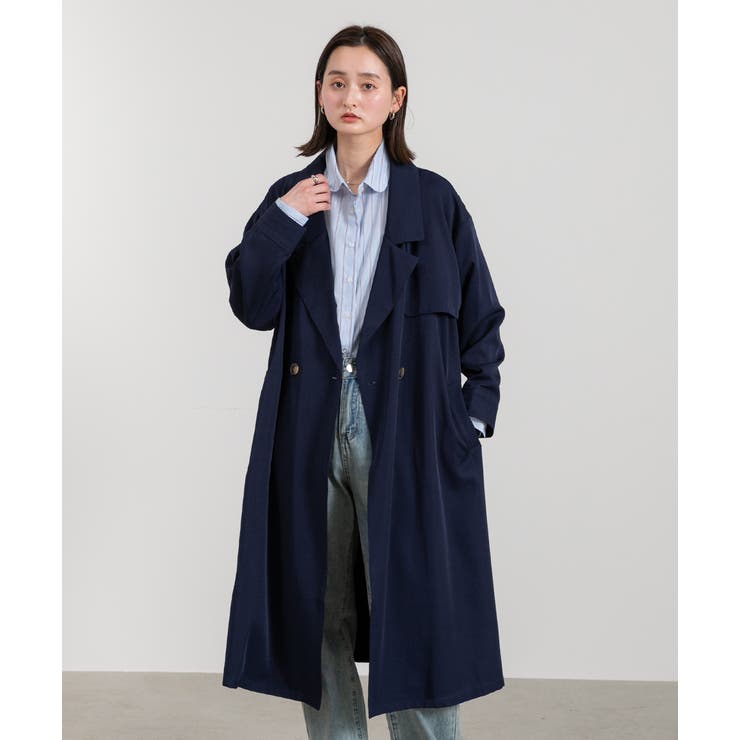 ビッグテーラートレンチコート ロングコート[品番：ADEW0000173]｜ad