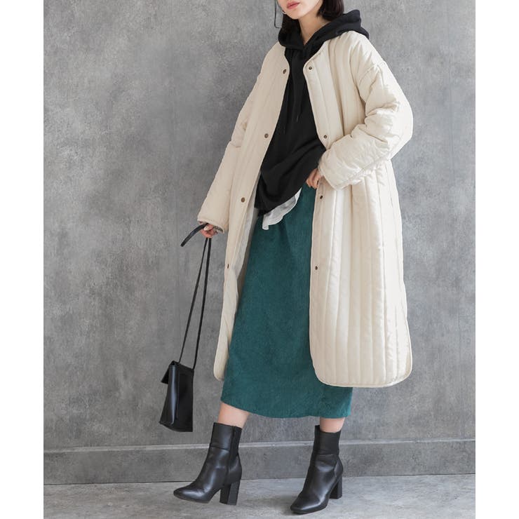 ロングコート キルティング 中綿[品番：ADEW0000783]｜ad thie